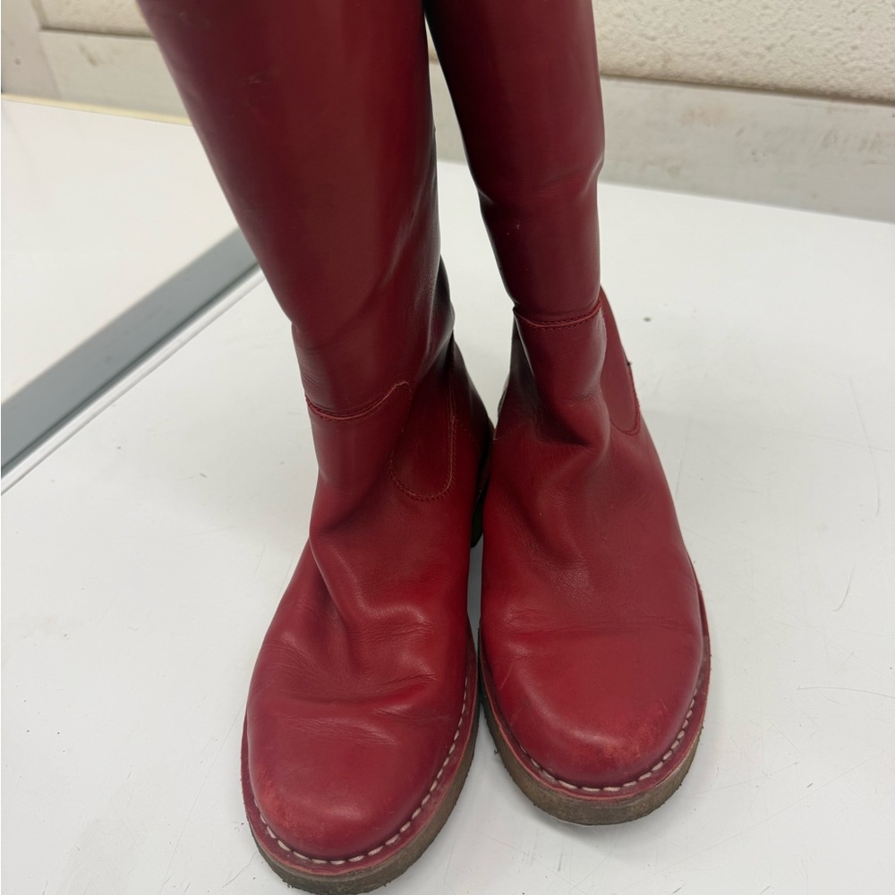 Bally Red Leather Bally boots!!!